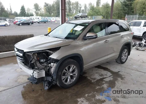 2015 Toyota Highlander Xle V6 из США, поврежденный, VIN 5TDJKRFH4FS150828
